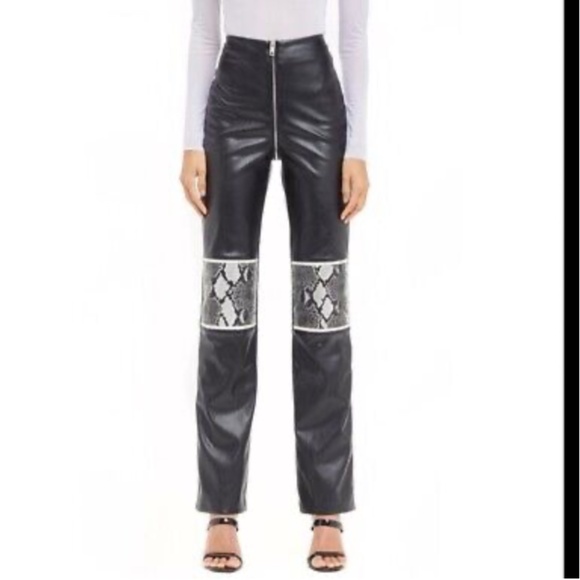 I.AM.GIA Black Salt Zipper Snake Pants - Picture 1 of 7